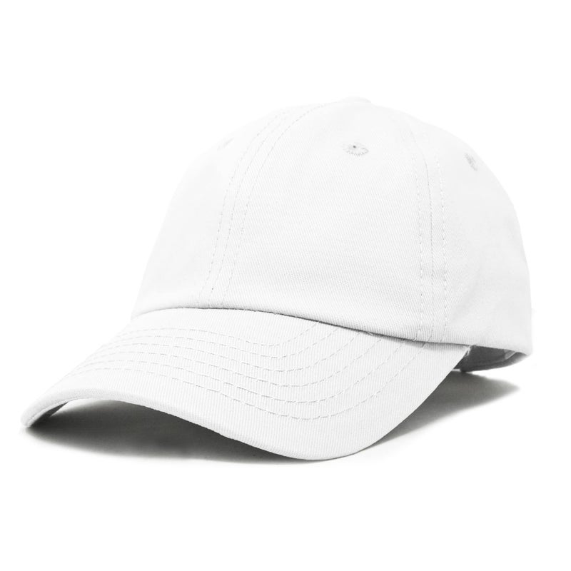 DALIX Infant Baseball Hat Baby Cap Tiny Extra Small Girls Boys in White - Image 1